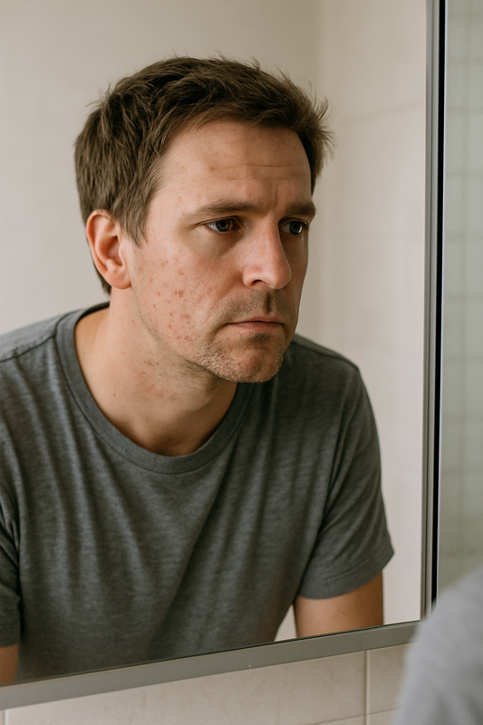 Acné adulte chez l’homme : causes et solutions efficaces | Nirvita