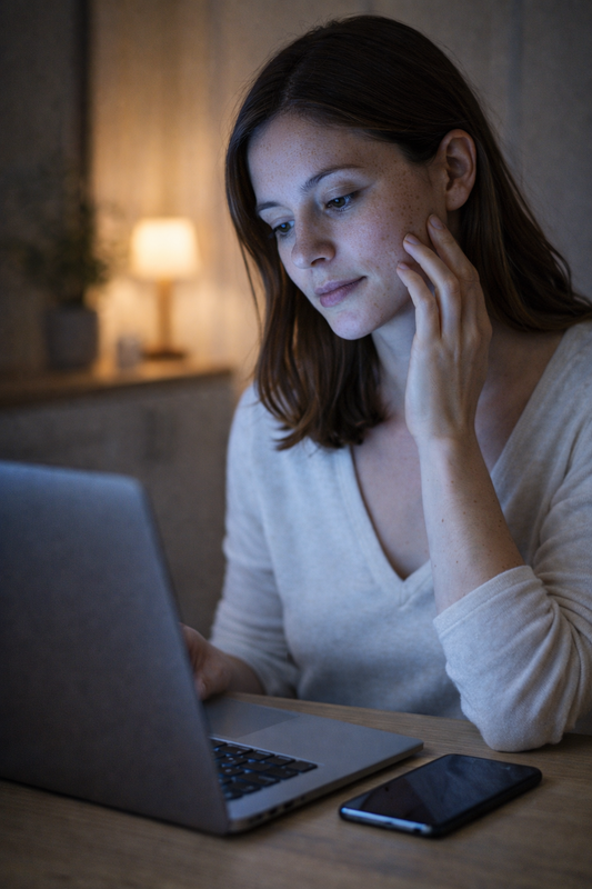 Acné et lumière bleue : écrans, téléphone et impact réel sur la peau | Nirvita